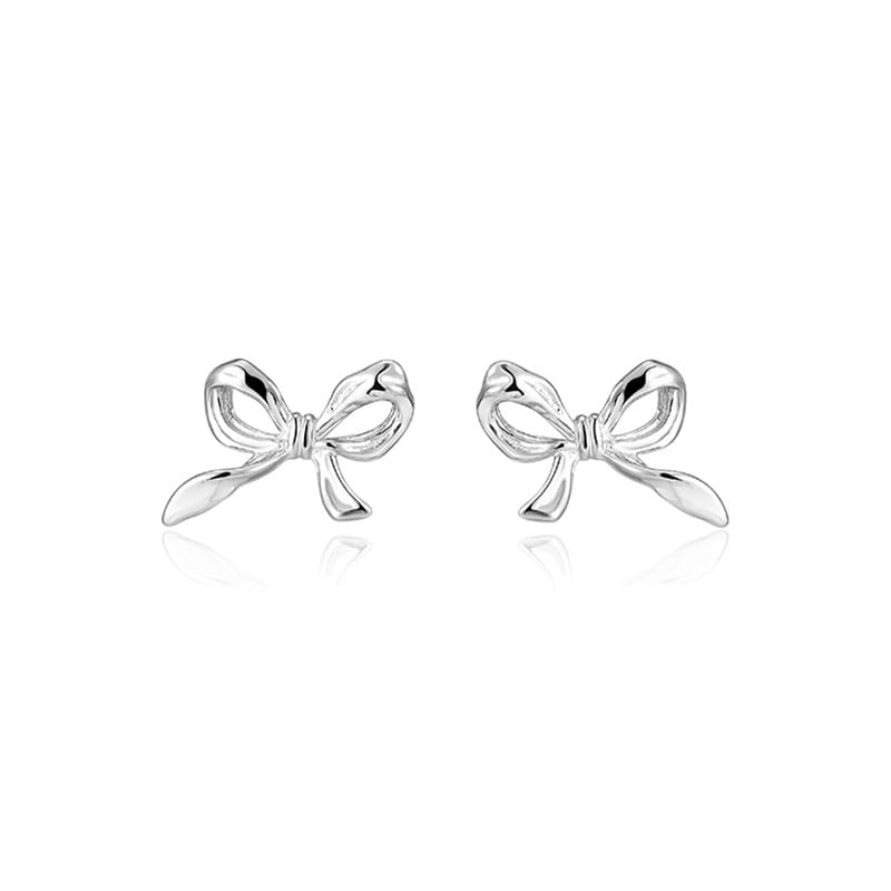 Stud Bow Sterling Silver Earring 925