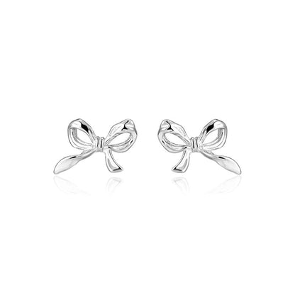 Stud Bow Sterling Silver Earring 925