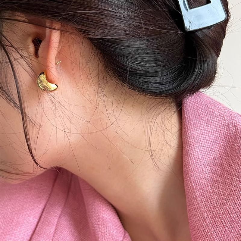 Hoop Earring Sterling Glossy 925 Silver