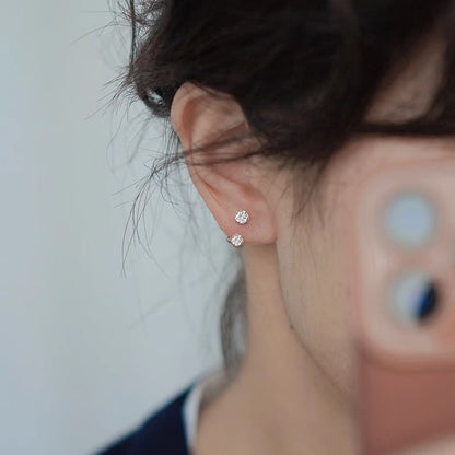 Rhinestone Huggie Earring Open