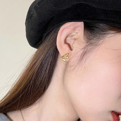 Butterfly 925 Sterling Silver Stud Earring