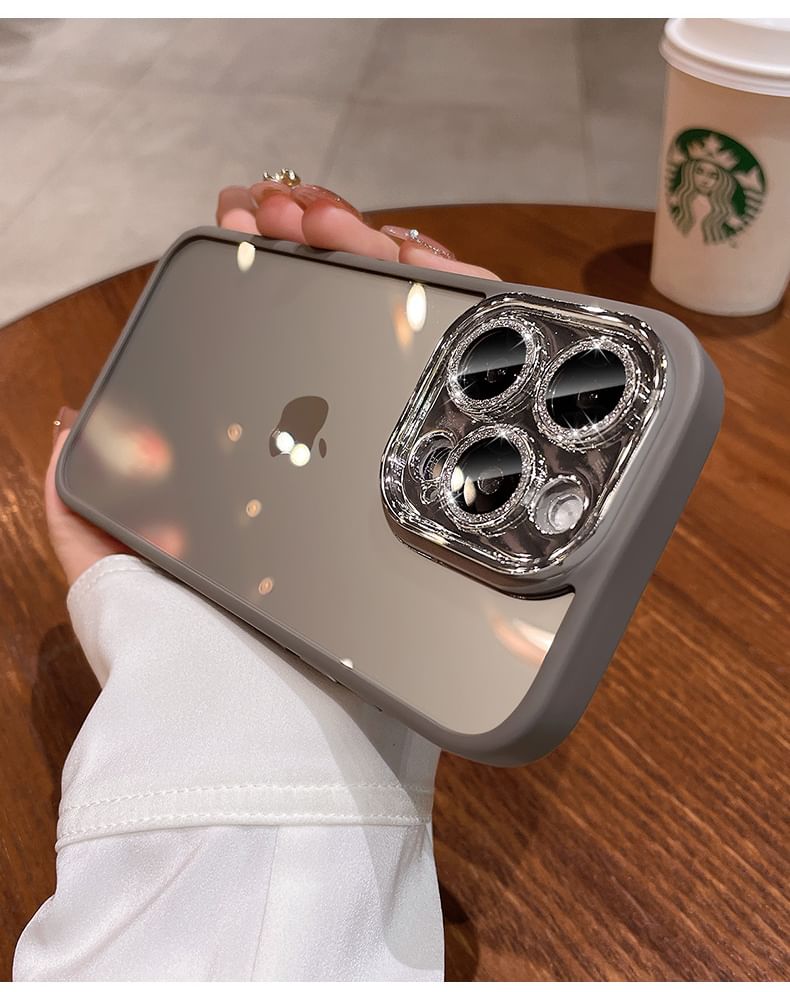 Case Phone Glitter Lens Protection