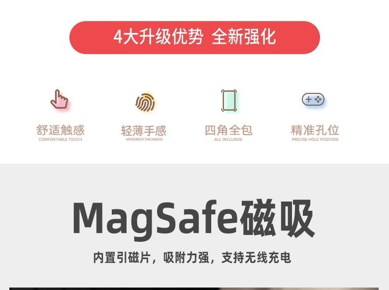 Transparent (Compatible MagSafe) with Phone Magnetic Case