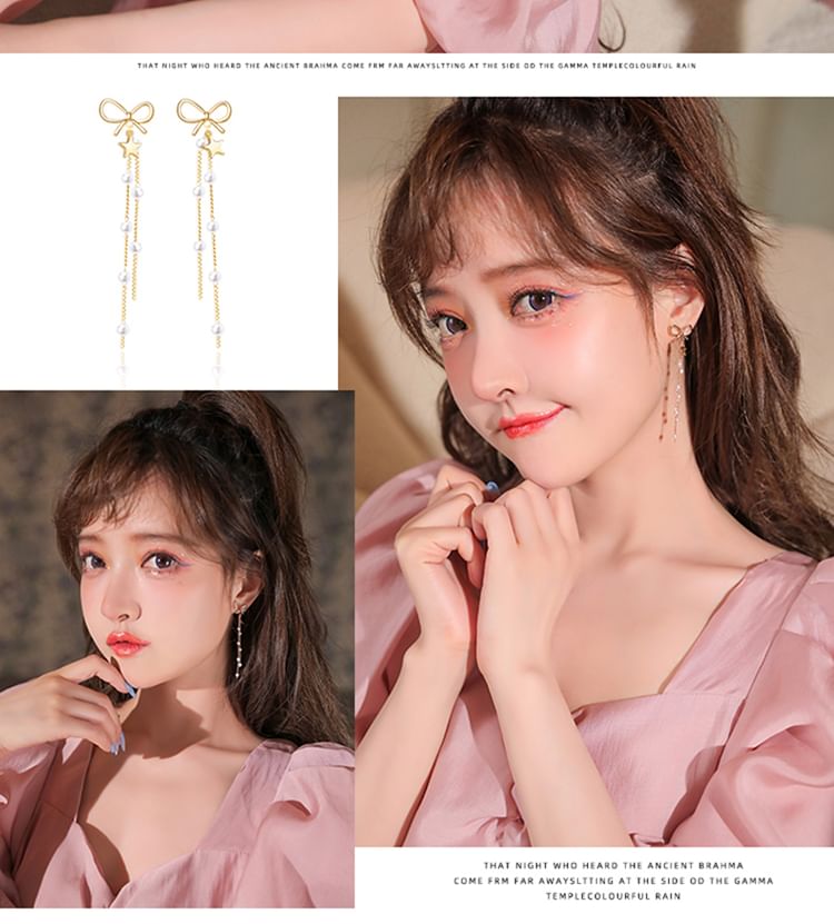 Earring Threader / Drop Bow Star