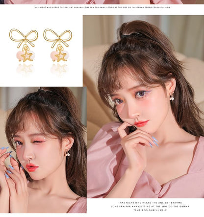 Earring Threader / Drop Bow Star