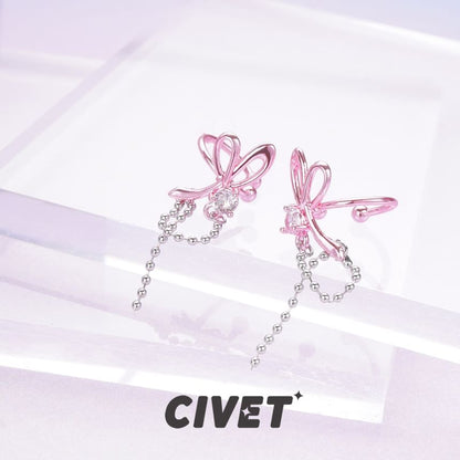 Dangle Rhinestone Alloy Earring Knot