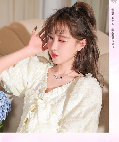Dangle Rhinestone Alloy Earring Knot