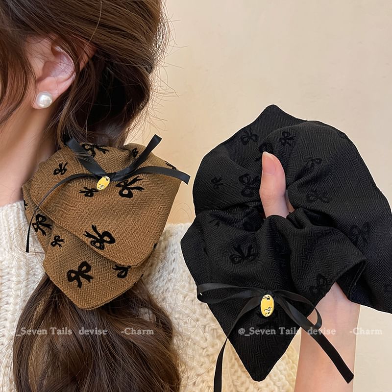 Scrunchie Print Hair Bow