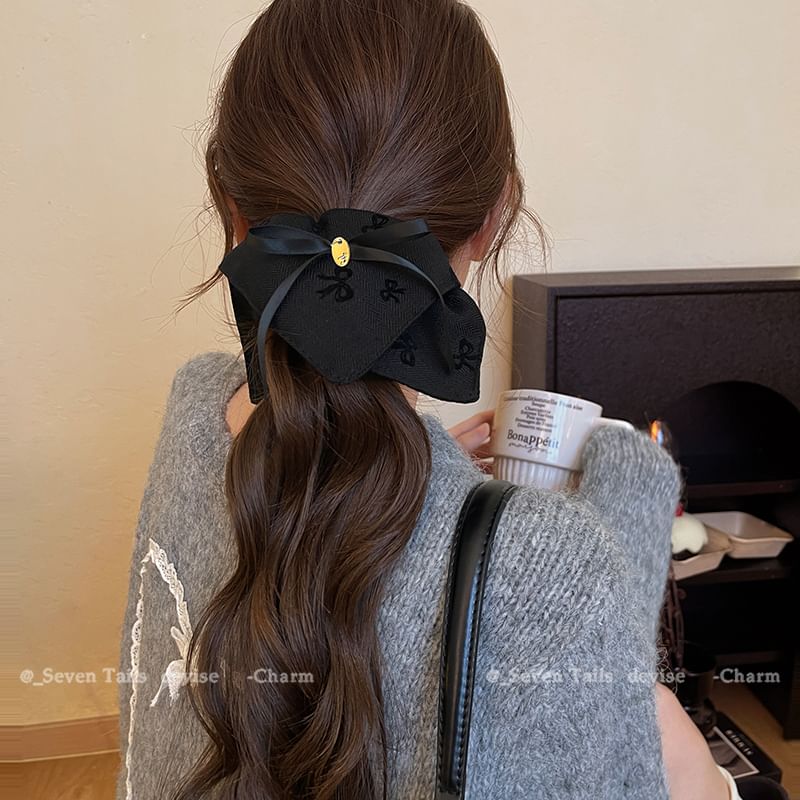Scrunchie Print Hair Bow