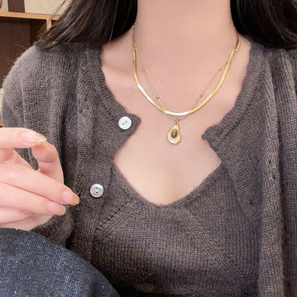 Snakebone Necklace Pendant / Set Stone