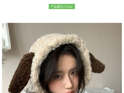 Dog Faux Ear Shearling Hat Trapper