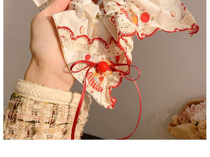 Lace Bow Scrunchie Trim