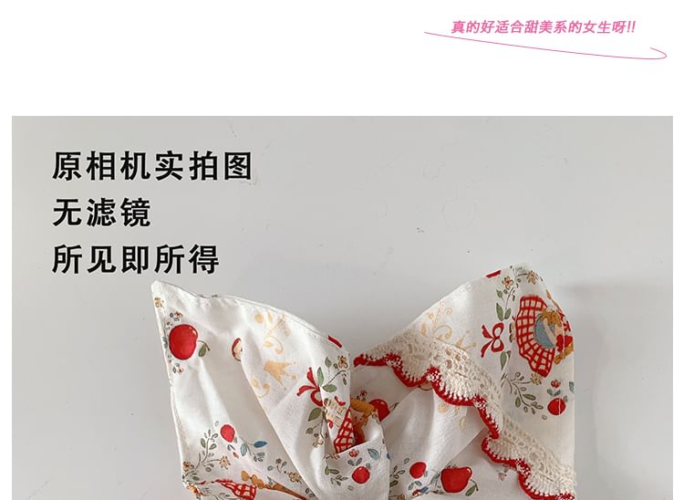 Lace Bow Scrunchie Trim