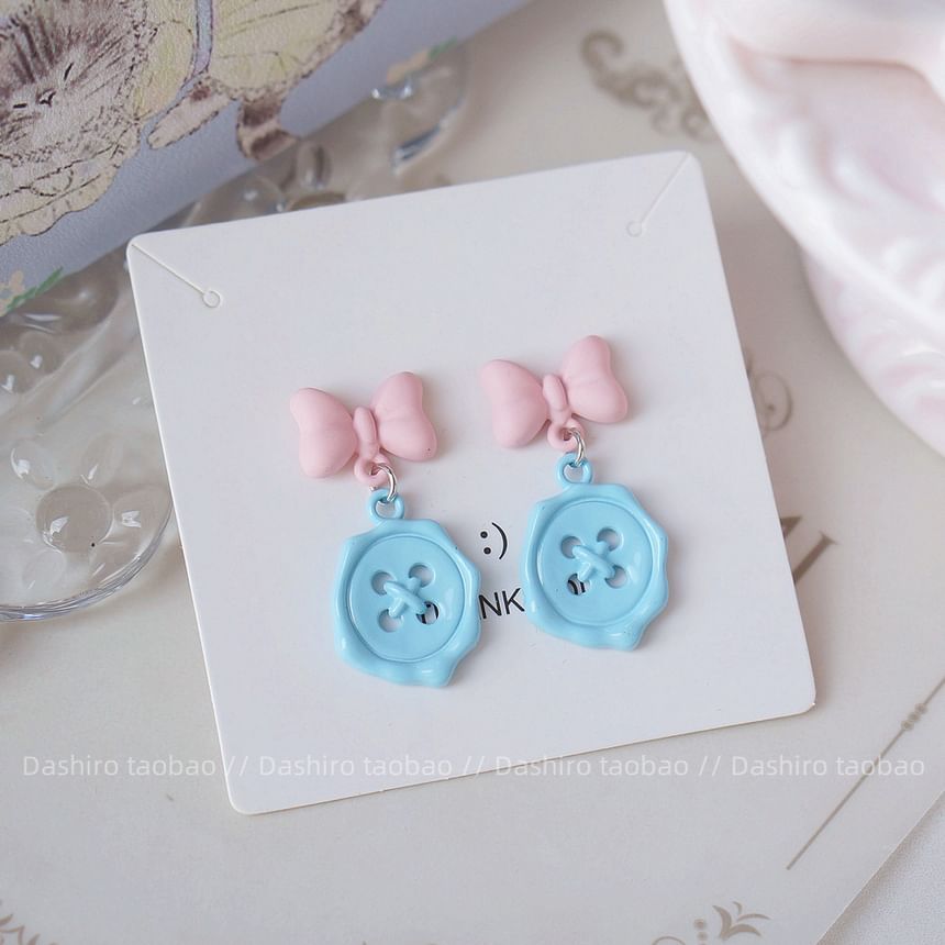 Earring Button / Bow Drop Clip-On
