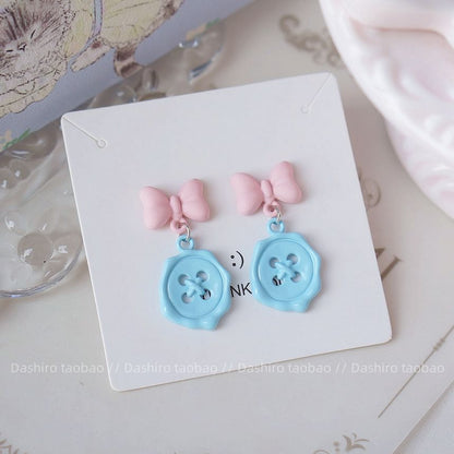 Earring Button / Bow Drop Clip-On