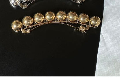 Polished Hair Bead Alloy Clip
