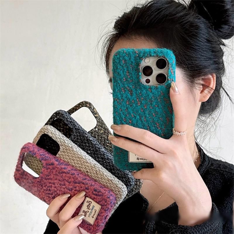 Lettering Melange Applique Case Phone
