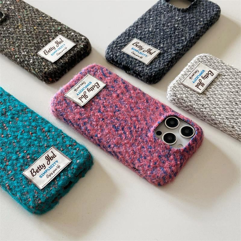 Lettering Melange Applique Case Phone