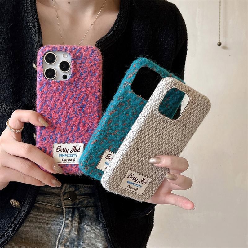 Lettering Melange Applique Case Phone