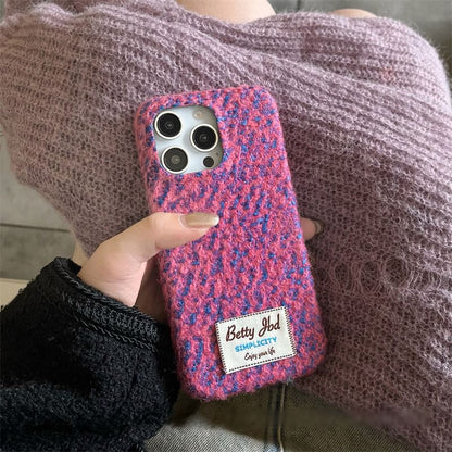 Lettering Melange Applique Case Phone