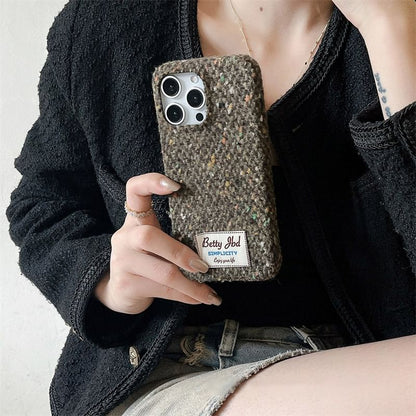 Lettering Melange Applique Case Phone