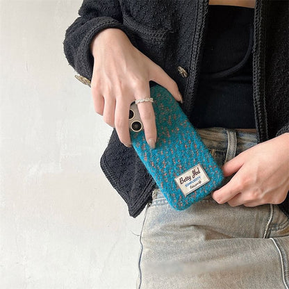 Lettering Melange Applique Case Phone