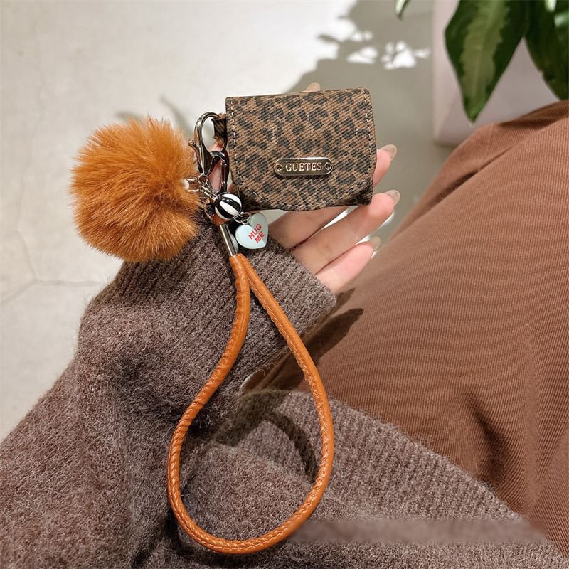 Print Case Leopard Earphone Pom Strap / Skin Pro AirPods