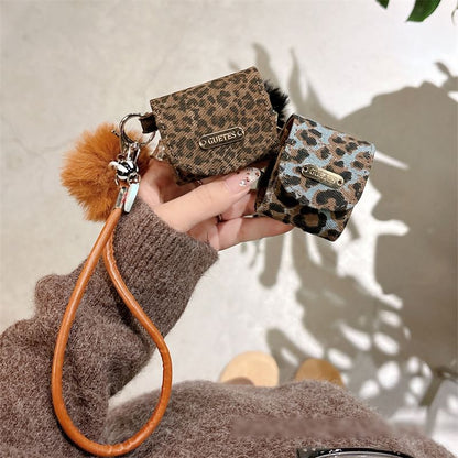 Print Case Leopard Earphone Pom Strap / Skin Pro AirPods