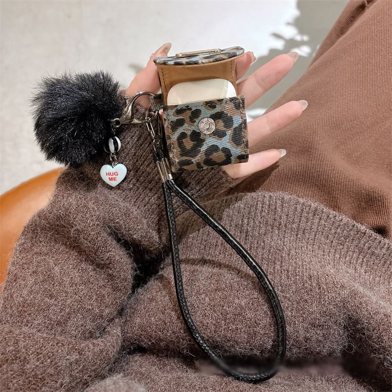 Print Case Leopard Earphone Pom Strap / Skin Pro AirPods