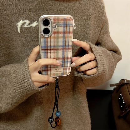 Case Phone Plaid Strap / Set