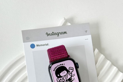 Adhesive Band Watch Nylon Apple Self