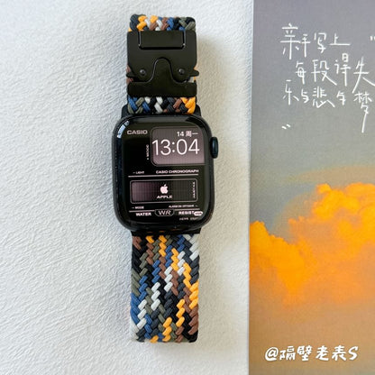 Braided Apple Band Buckled Watch