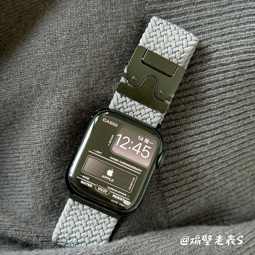 Braided Apple Band Buckled Watch