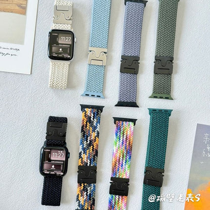Braided Apple Band Buckled Watch