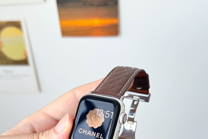 Apple Band Leather Genuine Watch