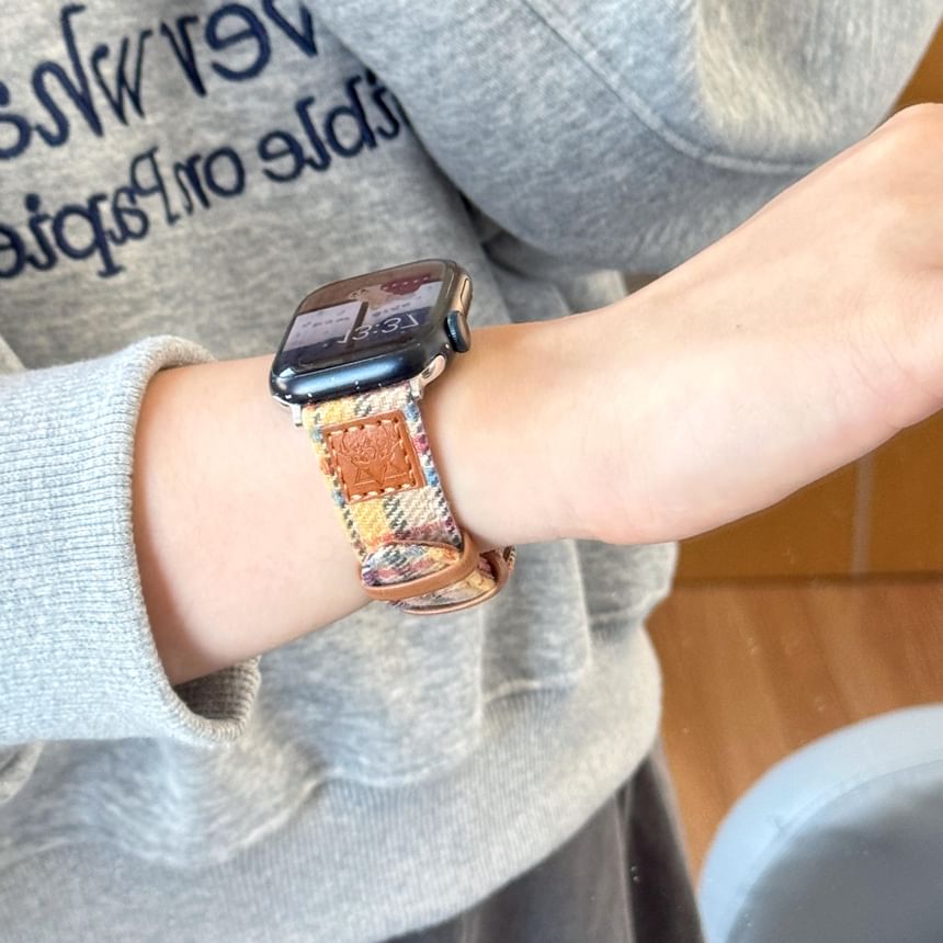 Band Apple Watch Fabric Plaid