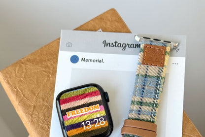 Band Apple Watch Fabric Plaid