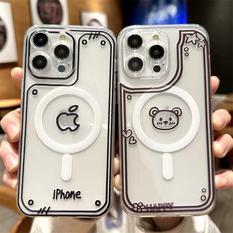 MagSafe) (Compatible Phone Case Magnetic with Bear