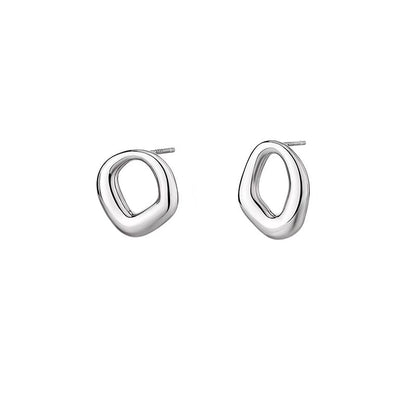 Silver S925 Stud Irregular Earring Sterling