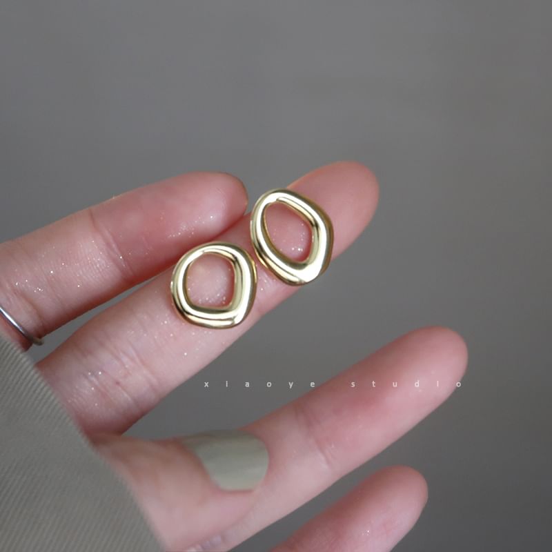Silver S925 Stud Irregular Earring Sterling
