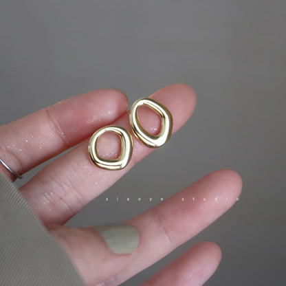 Silver S925 Stud Irregular Earring Sterling