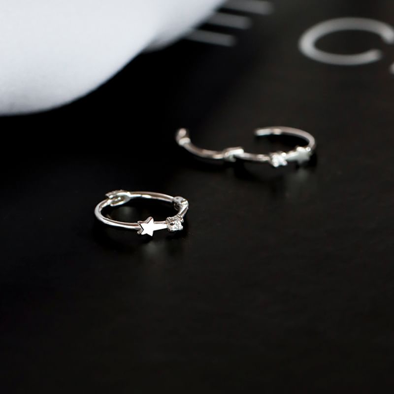 Earring Ear / Star S925 Huggie Sterling Silver Cuff