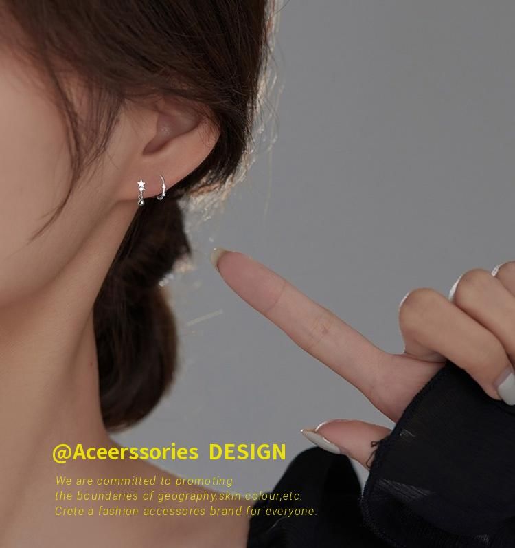Earring Ear / Star S925 Huggie Sterling Silver Cuff