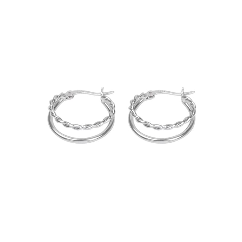 Alloy Earring Hoop Layered