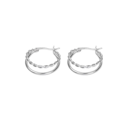 Alloy Earring Hoop Layered