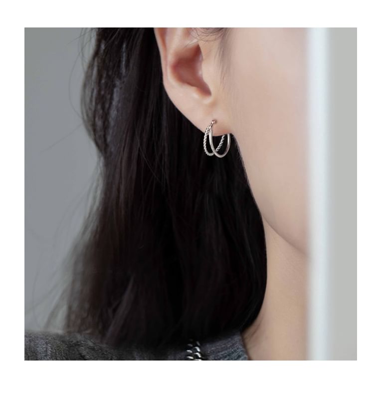 Alloy Earring Hoop Layered