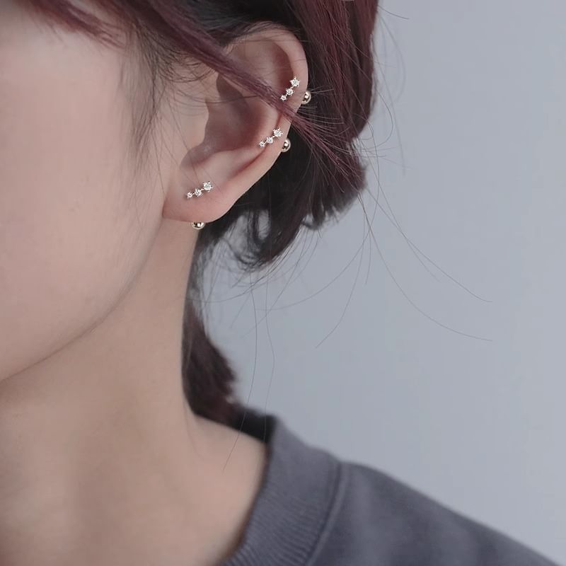 Star Ear Alloy Jacket Rhinestone