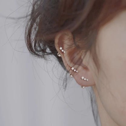 Star Ear Alloy Jacket Rhinestone