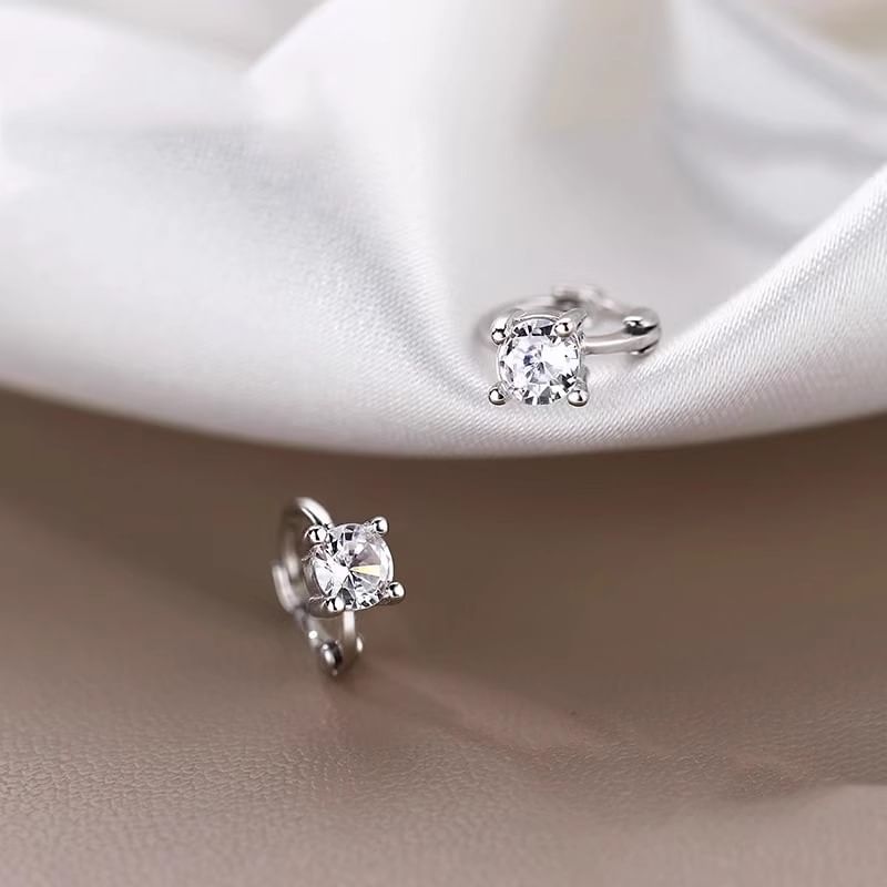 Huggie Alloy Rhinestone Earring