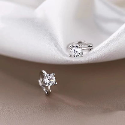 Huggie Alloy Rhinestone Earring